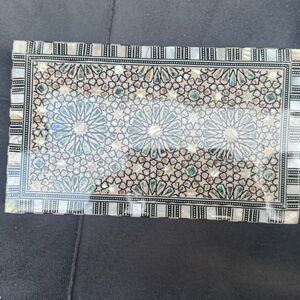 Amazing handmade Egyptian mother of pearl bag with removable gold chain